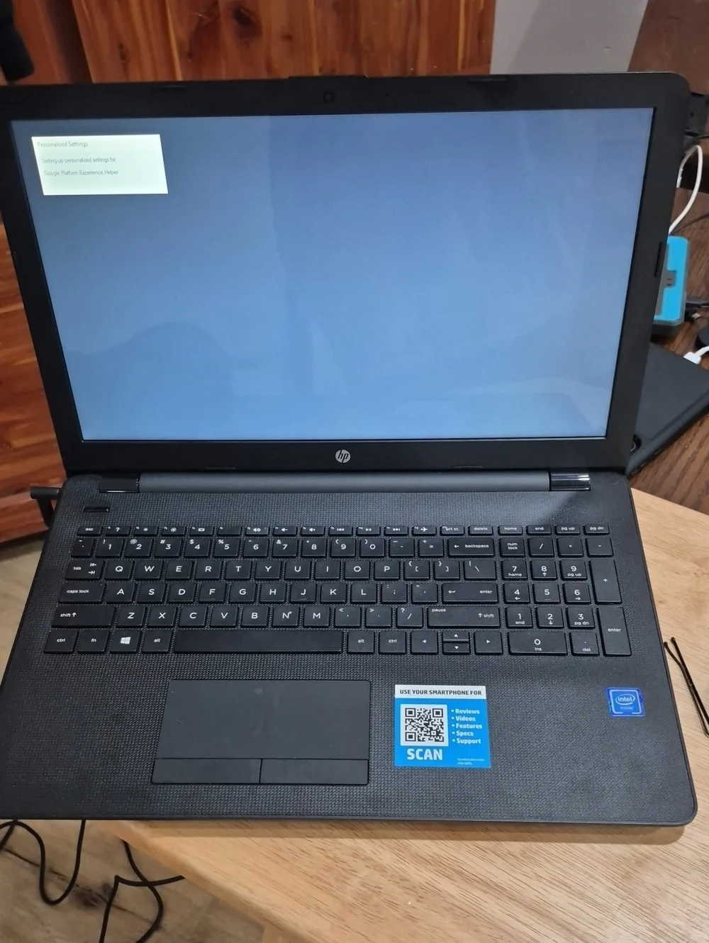 HP Black 15-inch Laptop with Full-Size Keyboard